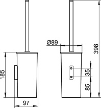 Ерш подвесной Keuco Collection Moll 12764010101 черный