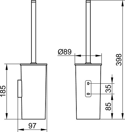 Ерш подвесной Keuco Collection Moll 12764010101 черный