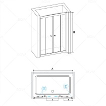 Душевая дверь RGW Classic CL-10 (126-131)x185 прозрачная