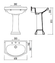 Раковина Creavit Klasik KL065.000E0 66 см бежевый