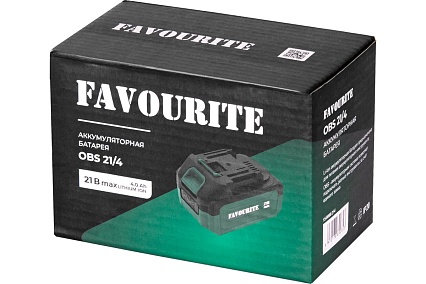 Батарея аккумуляторная Li-ion 21В, 4Ач, 1.1-1.3А One battery system Favourite OBS 21/4