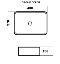 Раковина Grossman Color GR-3016BLM 48 см синий матовый