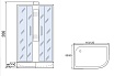 Душевая кабина Мономах 120/90/24  МЗ 120x90 хром, с рисунком, L