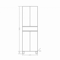 Шкаф пенал Санта Марс 700167 60 см, напольный