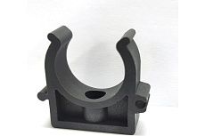 Пластиковая клипса для труб КХЭМ серая, д.25 мм, 100 шт. KLP-25 grey