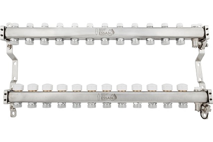 Коллекторная группа Essan GROUP803 нержавейка, 1"x3/4" EK 12 выходов, без расходомеров 180322512-77