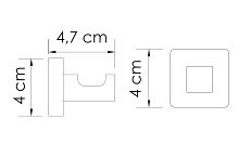 Крючок WasserKRAFT Rhin K-8723, никель