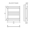 Полотенцесушитель водяной Lemark Bellario LM68607BL П7 50x60 черный