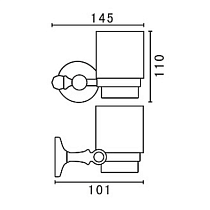 Держатель для стакана Art&Max Antic Crystal AM-E-2668SJ-Do золото