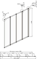 Шторка для ванны Ambassador Bath Screens 16041111R 100x140 хром, прозрачный, R