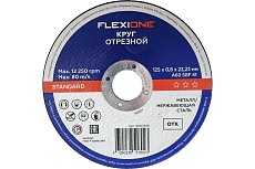 Отрезной круг Standard металл/нержавейка A54 SBF 41 125x0.8x22.23 мм Flexione 10002598