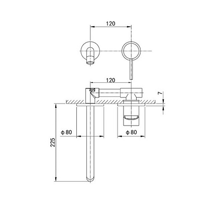 Смеситель для раковины Caprigo Don 53-027-NER черный