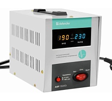 Напольный стабилизатор напряжения Defender ASF 1500D 900Вт метал корпус, 2 розетки 99036