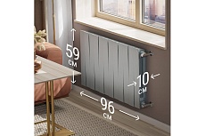 Радиатор Royal Thermo PianoForte 500/Silver Satin - 12 секц. НС-1176336