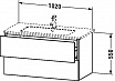 Мебель для ванной Duravit L-Cube 103 2 ящика коричневая сосна