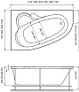 Акриловая ванна Relisan Ariadna 135x95 см L