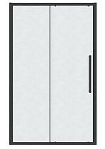 Душевая дверь Grossman Cosmo 130x195 шиншилла, черный матовый 100.K33.02.130.21.02