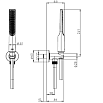 Душевая лейка Bossini Apice B00910.073 черный матовый