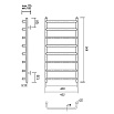 Полотенцесушитель водяной Domoterm Стефано П8 400x800 хром