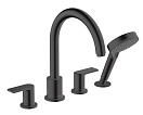 Смеситель на борт ванны Hansgrohe Vernis Blend 71456670 черный матовый