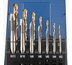 Набор машинных метчиков GSR From B HSSE DIN371/376 M3-M10/M12 Silver 14 предметов BRB09100100