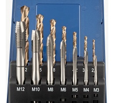 Набор машинных метчиков GSR From B HSSE DIN371/376 M3-M10/M12 Silver 14 предметов BRB09100100