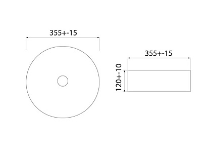 Раковина Iddis Ray RAYBM03i27 35 см черный матовый