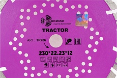 Диск алмазный отрезной Tractor (230х22.2х12 мм) TRIO-DIAMOND TR706