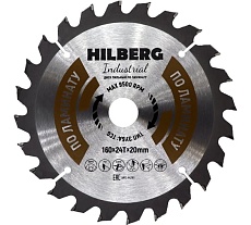 Диск пильный Industrial 160x20 мм, 24Т ламинат Hilberg HL161