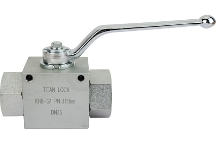 Гидравлический шаровой кран TITAN LOCK 1", типа ВР-ВР, с креп. отв., сталь TLHYDV1F