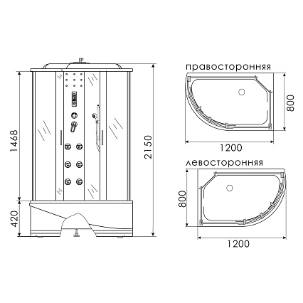 Душевая кабина Erlit Comfort ER4512TPL-C4