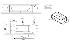 Фронтальная панель Am.Pm Spirit W72A-170-075W-P2 170 см