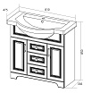 Тумба с раковиной 1MarKa Прованс 80Н, белый глянец