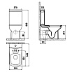 Унитаз-компакт Creavit Lara LR360-11SM00E / LR410-00SI00E черный матовый