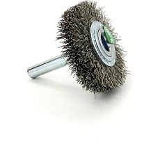 Щетка дисковая EuroBrush Д40x12 c хв-м д6x30, ворс гофр нерж сталь 0,20, до 20000 об/мин код 13-010 EB-D40SS3