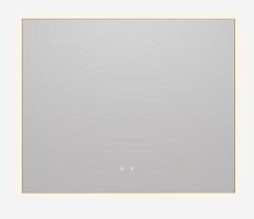 Зеркало Vincea VLM-4F100BG-2 100x80 см, сенсорный выключатель, антипар, диммер, брашированное золото