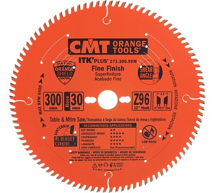 Диск пильный по ламинату (300x30x2,6/1,8 мм; Z96) CMT 273.300.96M