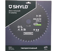 Пильный диск SHYLD по дереву твердосплавный 250x32/30 мм, 48 зубьев 6692475