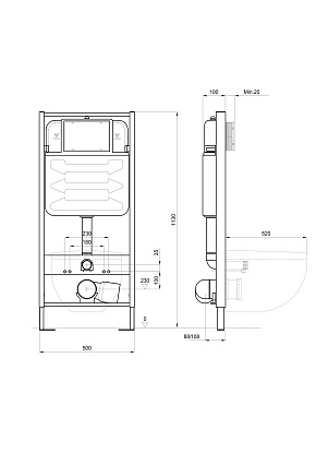 Подвесной унитаз SET Aquatek Классик cm с микролифтом, безободковый INS-0000012 + AQ1112-00 укороченный