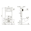 Инсталляция для унитаза TECE TECEspring S955201 (4в1) с кнопкой смыва, хром