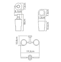 Держатель для стакана WasserKRAFT K-28189 с дозатором