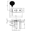 Смеситель для ванны Bossini Apice Z00557.073 черный матовый