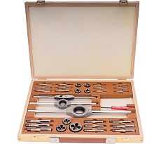 Набор метчиков и плашек Bucovice Tools M3-M12 115CrV3 34 предмета 310128