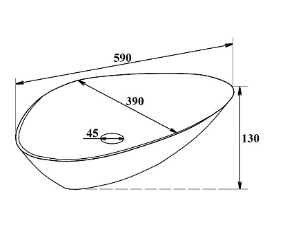 Раковина Руно Terzo 60 см белый, 00-00001360