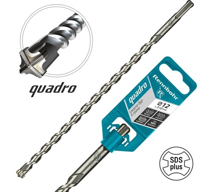 Бур Quadro (12x310 мм; SDS+) RENNBOHR 511231