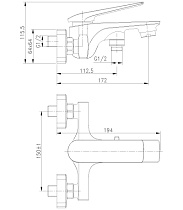 Смеситель для ванны Lemark Allegro LM5914CW белый