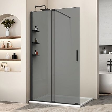 Душевая перегородка Vincea Walk-In VSW-1WSL120CGB 120x200 черный матовый, тонированное