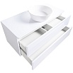 Тумба со столешницей Orange Otto 100 см Ot-100TuMDF+B08-360W белый глянец