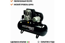 Стационарный воздушный компрессор 200л 606л/мин Wiederkraft WDK-92060