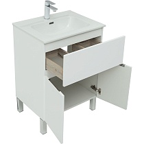 Мебель для ванной Aquanet Алвита New 60 см 1 ящик, 2 дверцы белый матовый